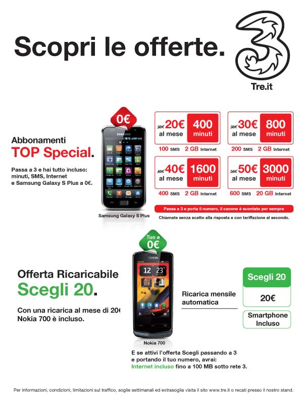 Scopri le offerte 3!